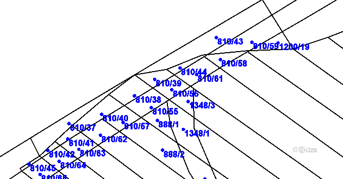 Parcela st. 810/56 v KÚ Prštné, Katastrální mapa