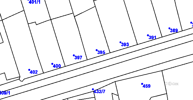 Parcela st. 395 v KÚ Grygov, Katastrální mapa