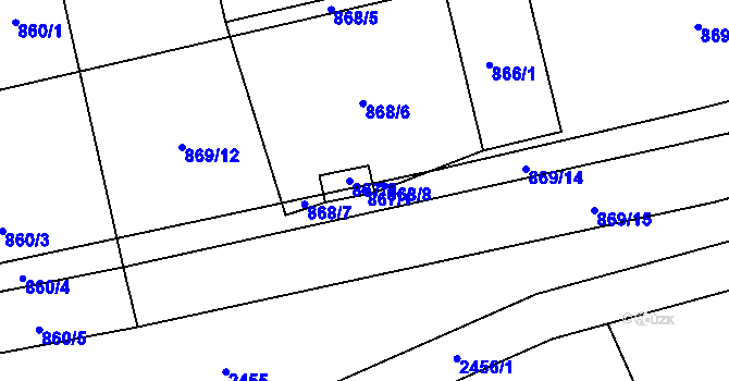 Parcela st. 867/1 v KÚ Grygov, Katastrální mapa