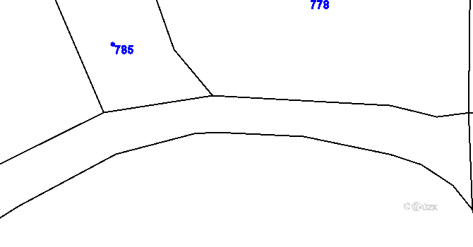Parcela st. 634/3 v KÚ Háj u Habartic, Katastrální mapa