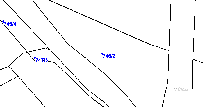 Parcela st. 746/2 v KÚ Habartov, Katastrální mapa