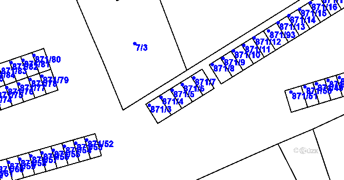 Parcela st. 871/5 v KÚ Habartov, Katastrální mapa