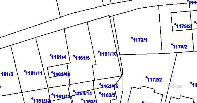 Parcela st. 1161/10 v KÚ Habartov, Katastrální mapa
