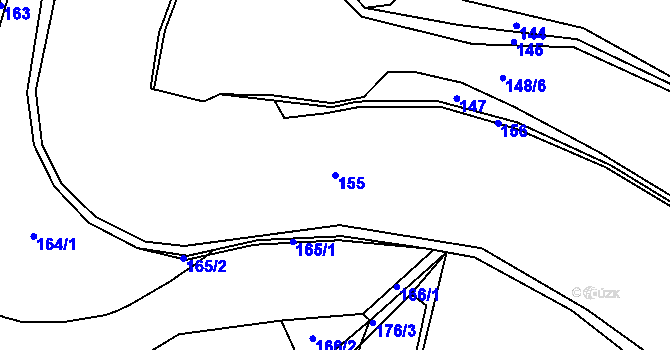 Parcela st. 155 v KÚ Souboř, Katastrální mapa
