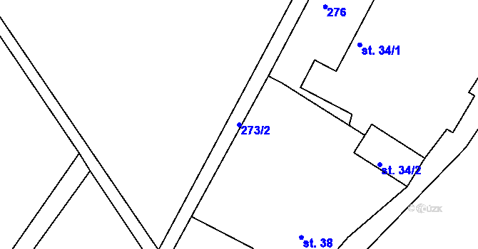 Parcela st. 273/2 v KÚ Souboř, Katastrální mapa