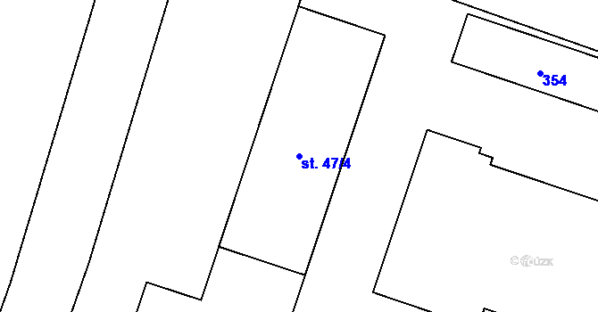 Parcela st. 47/4 v KÚ Souboř, Katastrální mapa