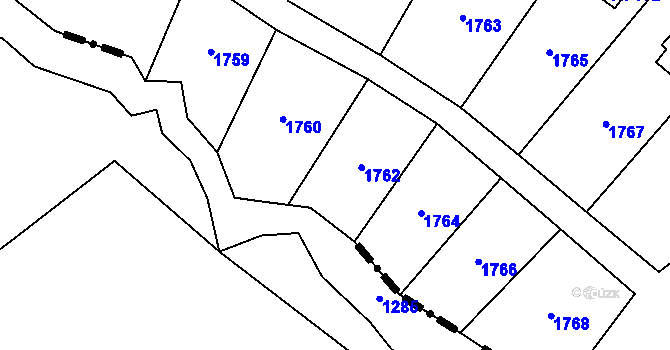 Parcela st. 361/10 v KÚ Habrovany u Řehlovic, Katastrální mapa