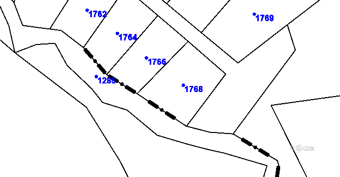 Parcela st. 361/13 v KÚ Habrovany u Řehlovic, Katastrální mapa