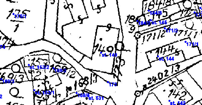 Parcela st. 149 v KÚ Habrovany, Katastrální mapa