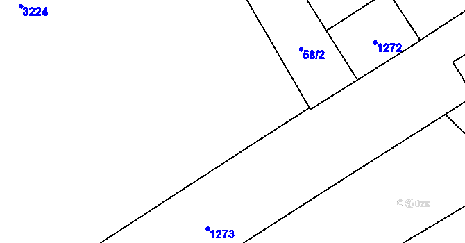 Parcela st. 59 v KÚ Habrovany, Katastrální mapa