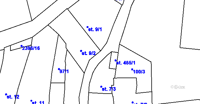Parcela st. 98/2 v KÚ Habrovany, Katastrální mapa