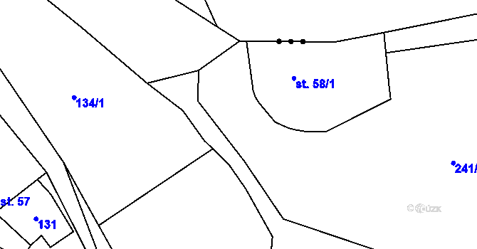 Parcela st. 135 v KÚ Habrovany, Katastrální mapa