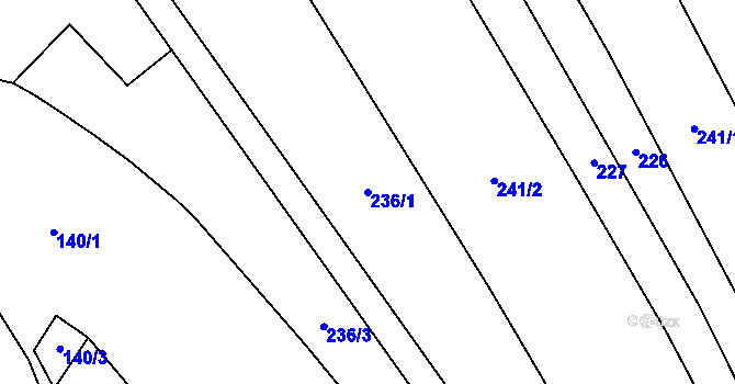 Parcela st. 236/1 v KÚ Habrovany, Katastrální mapa