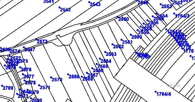 Parcela st. 890/1 v KÚ Habrovany, Katastrální mapa