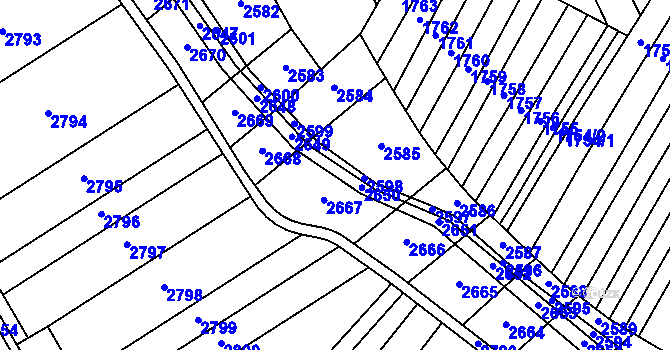 Parcela st. 918 v KÚ Habrovany, Katastrální mapa