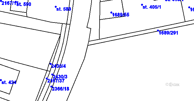 Parcela st. 1689/236 v KÚ Habrovany, Katastrální mapa