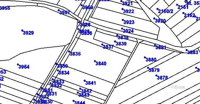 Parcela st. 2100/2 v KÚ Habrovany, Katastrální mapa