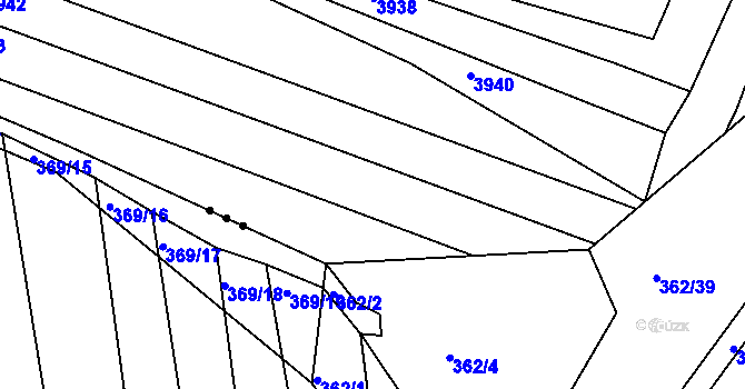 Parcela st. 2203/3 v KÚ Habrovany, Katastrální mapa