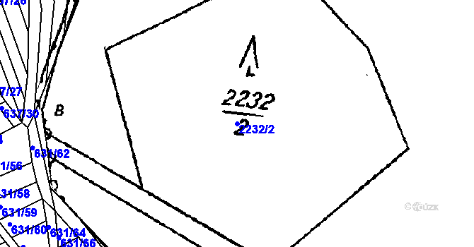 Parcela st. 2232/2 v KÚ Habrovany, Katastrální mapa