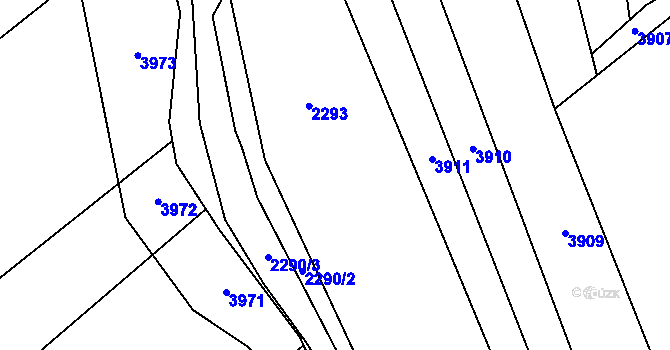 Parcela st. 2293 v KÚ Habrovany, Katastrální mapa