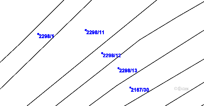 Parcela st. 2298/12 v KÚ Habrovany, Katastrální mapa
