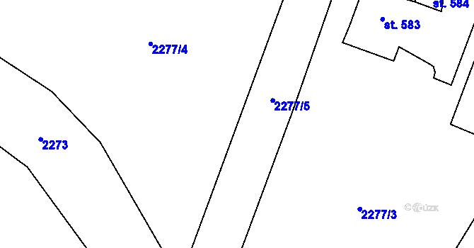 Parcela st. 2277/1 v KÚ Habrovany, Katastrální mapa
