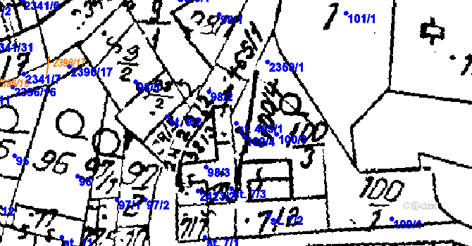 Parcela st. 465/1 v KÚ Habrovany, Katastrální mapa