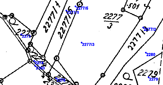 Parcela st. 2277/3 v KÚ Habrovany, Katastrální mapa