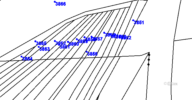 Parcela st. 2100/16 v KÚ Habrovany, Katastrální mapa