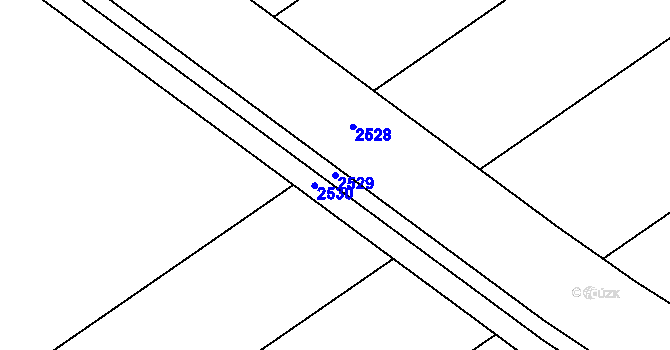 Parcela st. 2529 v KÚ Habrovany, Katastrální mapa