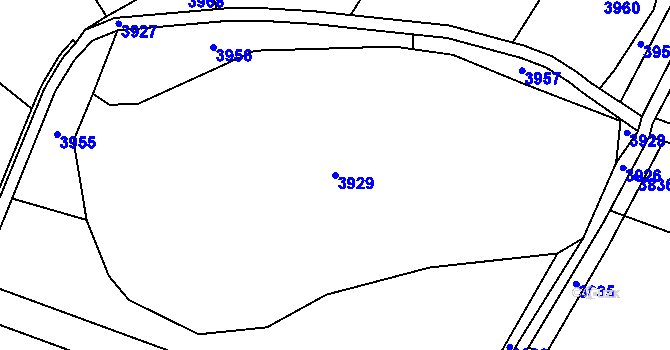 Parcela st. 3929 v KÚ Habrovany, Katastrální mapa