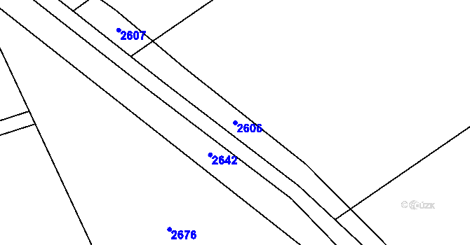 Parcela st. 2606 v KÚ Habrovany, Katastrální mapa
