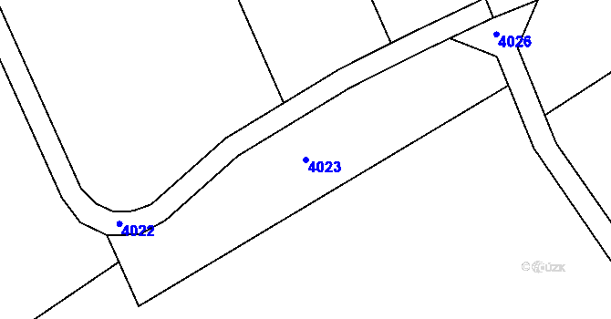 Parcela st. 4023 v KÚ Habrovany, Katastrální mapa