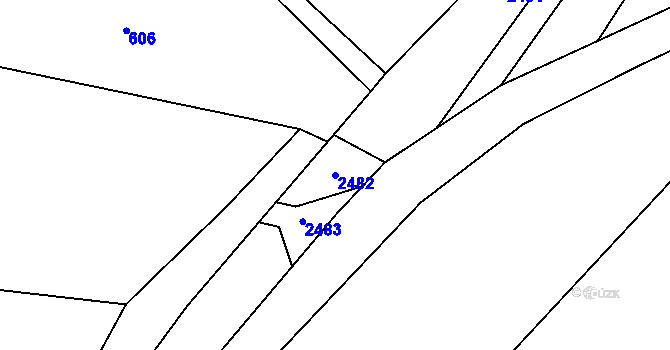 Parcela st. 2482 v KÚ Habrovany, Katastrální mapa