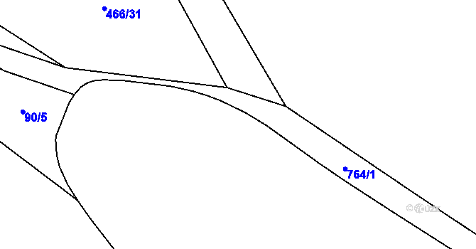 Parcela st. 90/4 v KÚ Olšany, Katastrální mapa