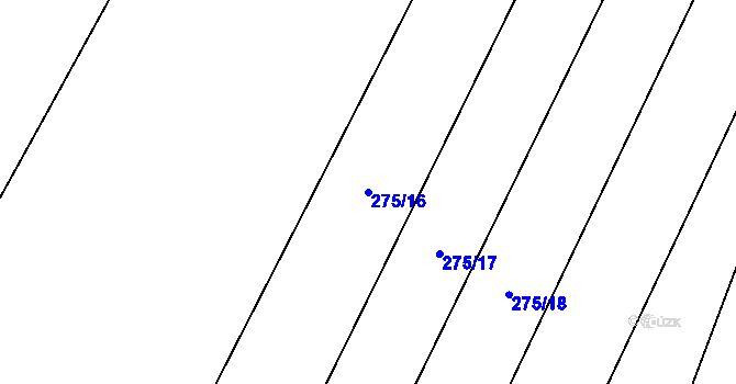 Parcela st. 275/16 v KÚ Olšany, Katastrální mapa