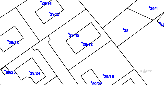 Parcela st. 29/18 v KÚ Habrovice, Katastrální mapa