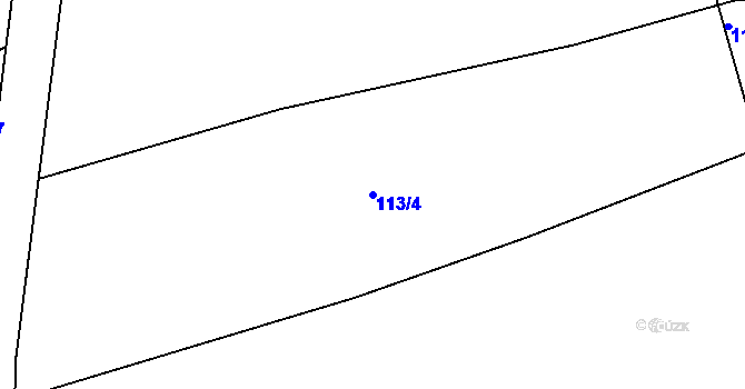 Parcela st. 113/4 v KÚ Strážky u Habrovic, Katastrální mapa