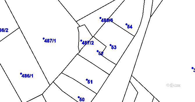 Parcela st. 52 v KÚ Habrůvka, Katastrální mapa