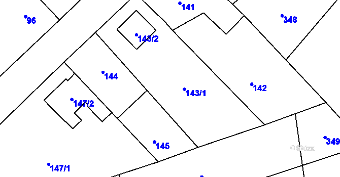 Parcela st. 143 v KÚ Habrůvka, Katastrální mapa
