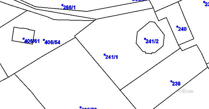 Parcela st. 241/1 v KÚ Habrůvka, Katastrální mapa