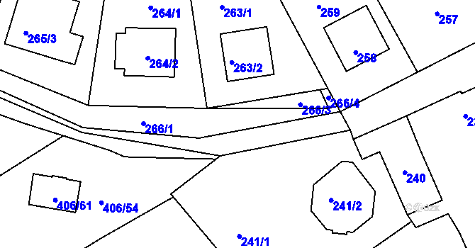Parcela st. 266 v KÚ Habrůvka, Katastrální mapa