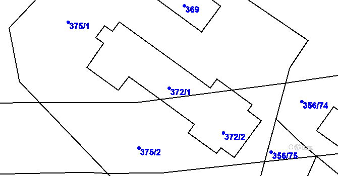 Parcela st. 372/1 v KÚ Habrůvka, Katastrální mapa