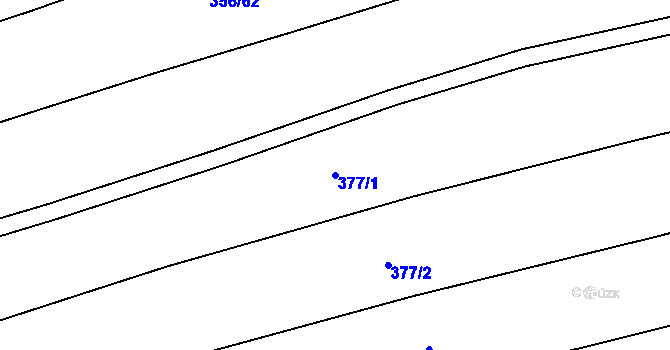 Parcela st. 377/1 v KÚ Habrůvka, Katastrální mapa