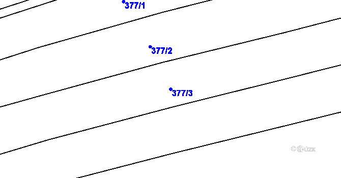 Parcela st. 377/3 v KÚ Habrůvka, Katastrální mapa