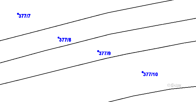 Parcela st. 377/9 v KÚ Habrůvka, Katastrální mapa