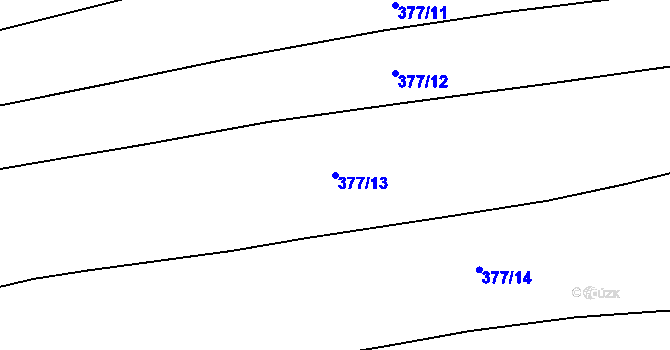 Parcela st. 377/13 v KÚ Habrůvka, Katastrální mapa