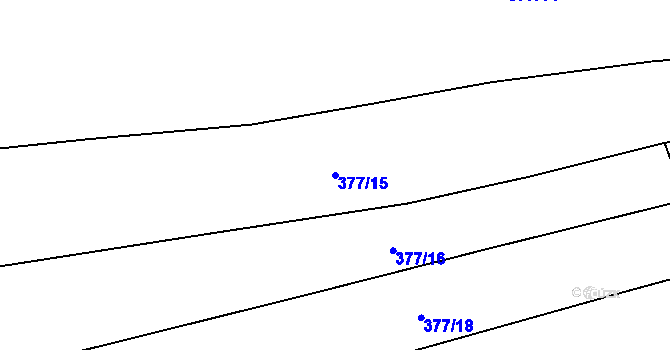 Parcela st. 377/15 v KÚ Habrůvka, Katastrální mapa