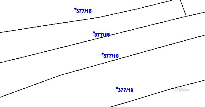 Parcela st. 377/18 v KÚ Habrůvka, Katastrální mapa