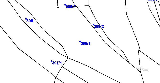 Parcela st. 399/1 v KÚ Habrůvka, Katastrální mapa